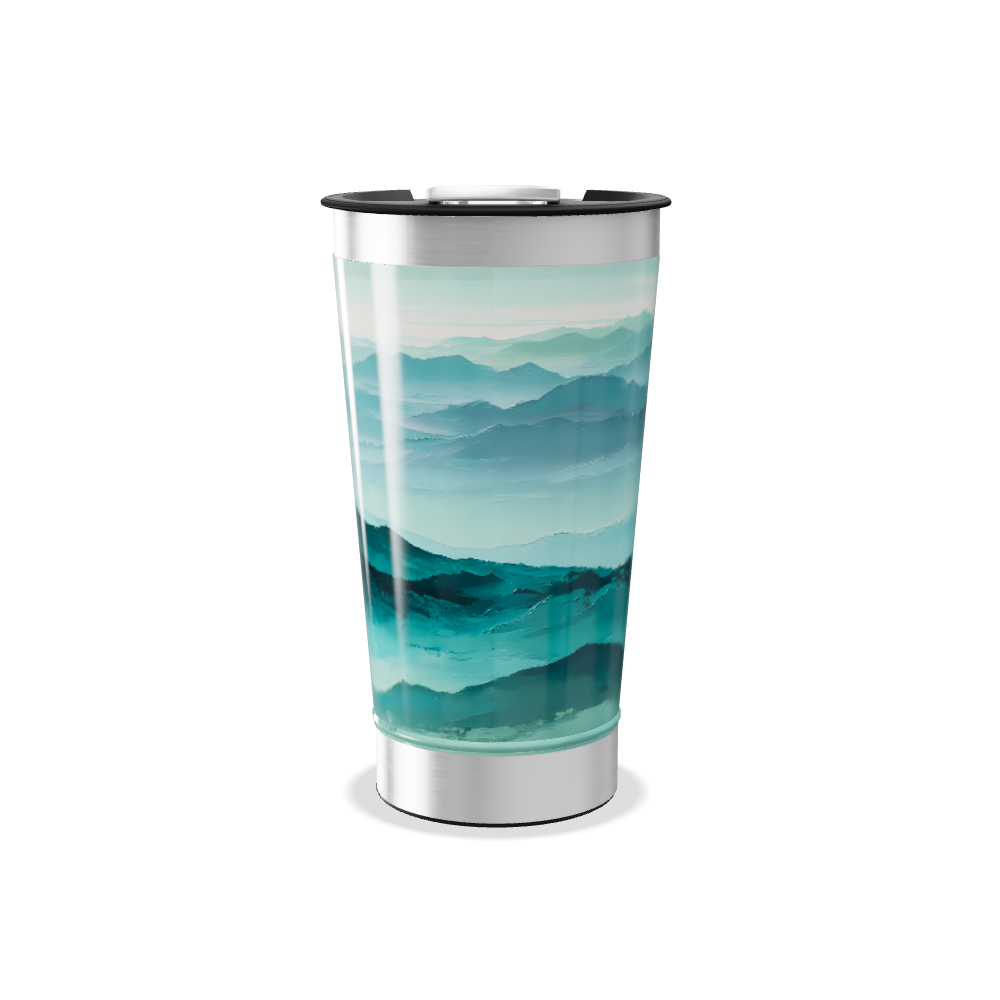 Copo Térmico - Estampa Montanhas Azul