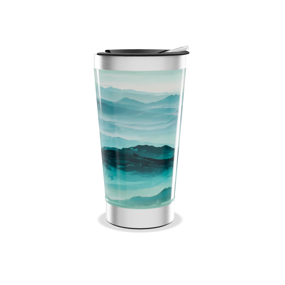 Copo Térmico - Estampa Montanhas Azul