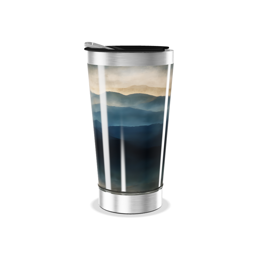 Copo Térmico - Paisagem Azul Inox