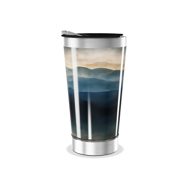 Copo Térmico - Paisagem Azul Inox
