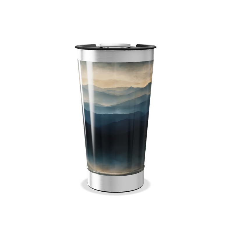 Copo Térmico - Paisagem Azul Inox