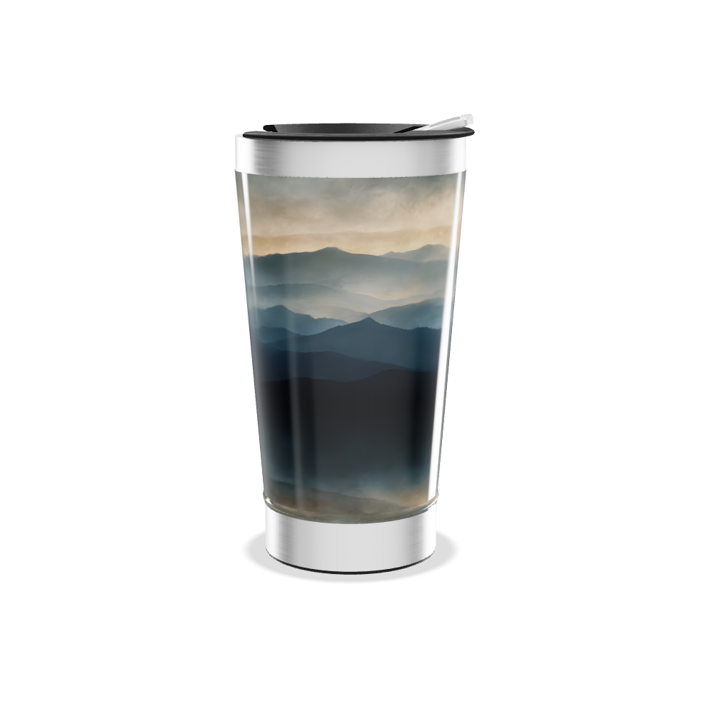 Copo Térmico - Paisagem Azul Inox