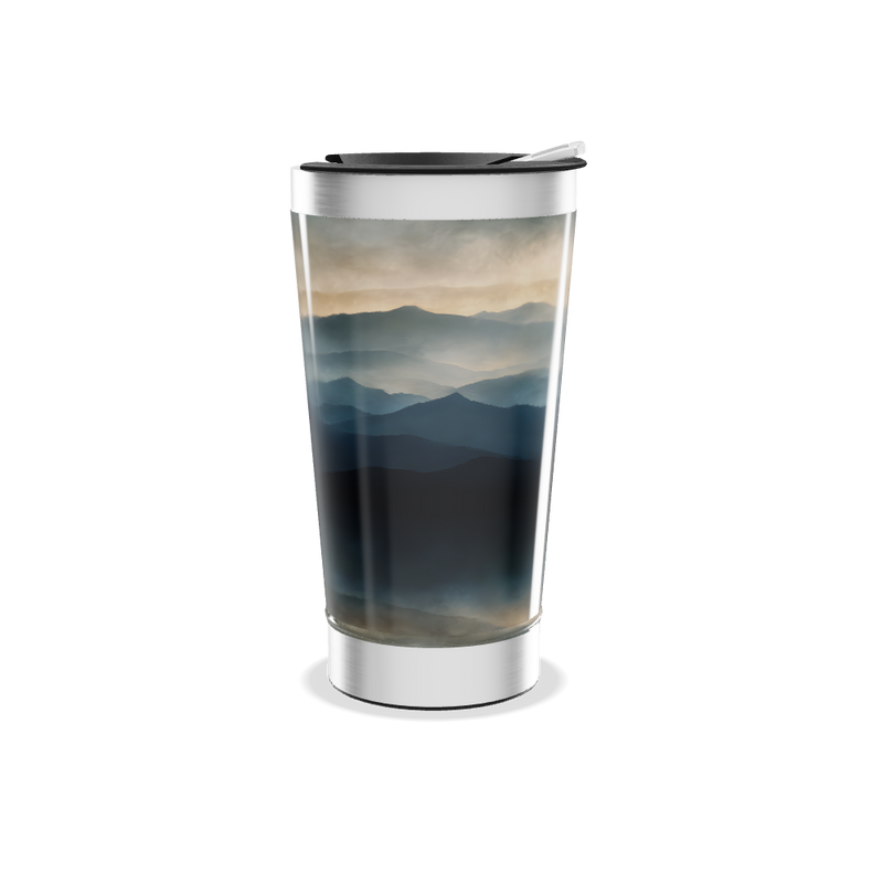 Copo Térmico - Paisagem Azul Inox