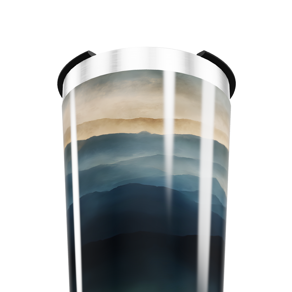 Copo Térmico - Paisagem Azul Inox