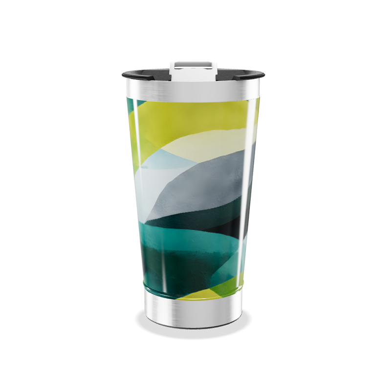 Copo Térmico - Estampa Abstrata Colorida