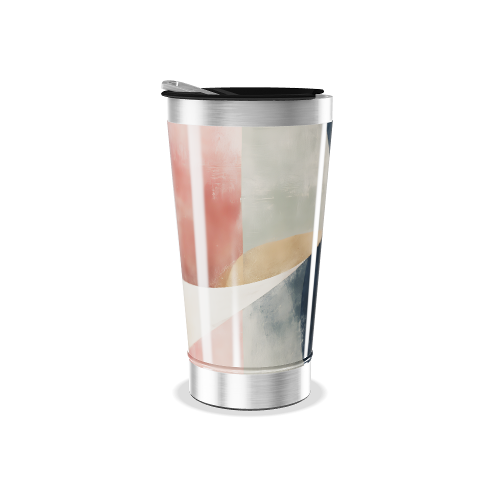 Copo Térmico - Design geométrico azul