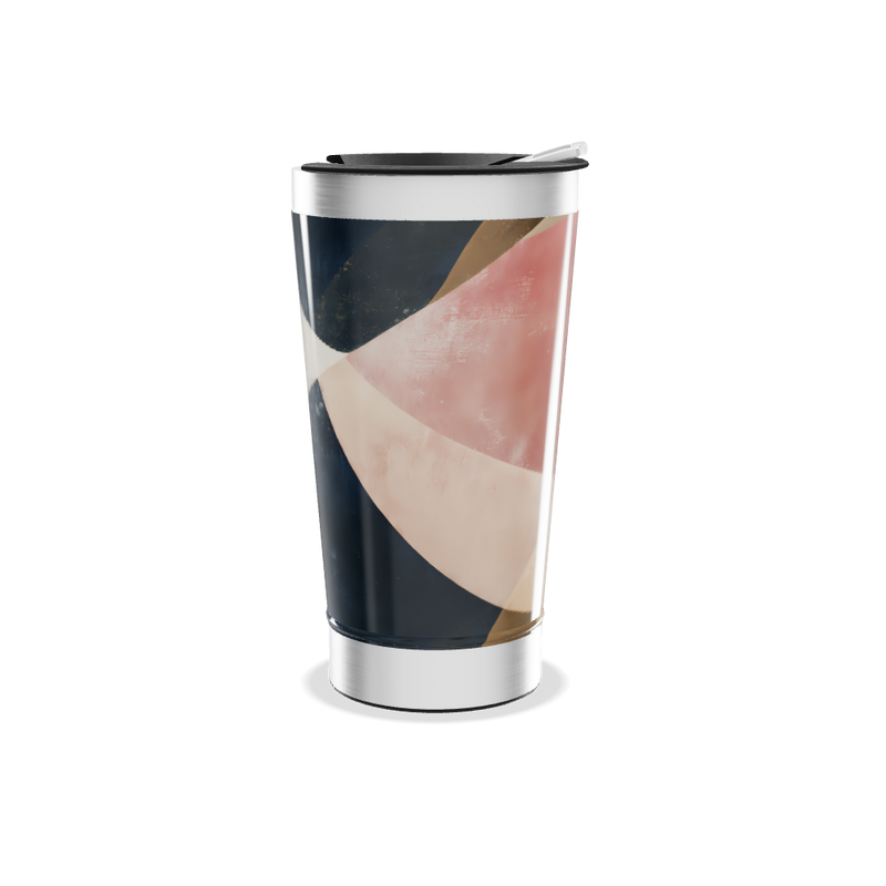 Copo Térmico - Design geométrico azul