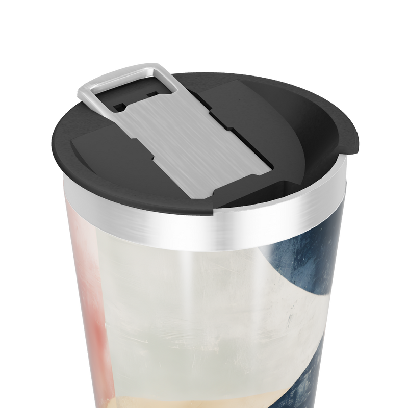 Copo Térmico - Design geométrico azul