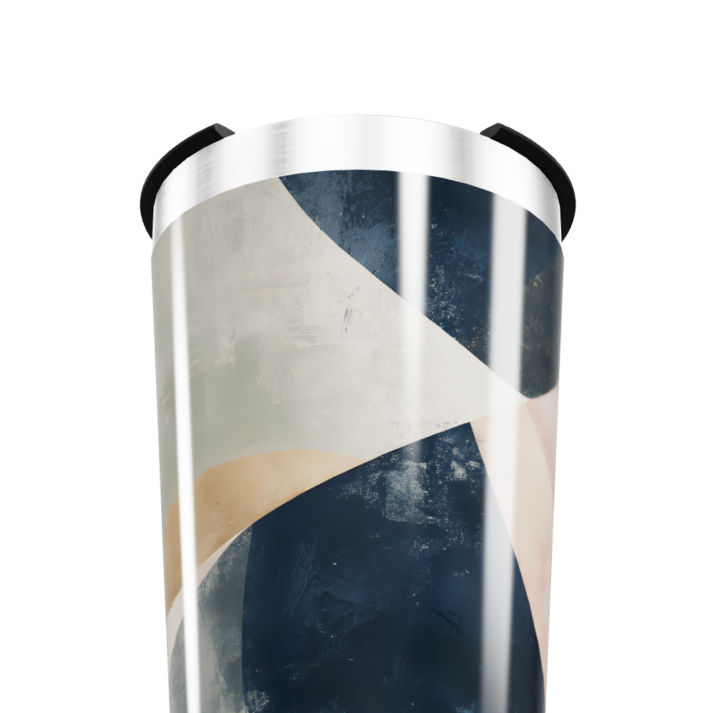 Copo Térmico - Design geométrico azul