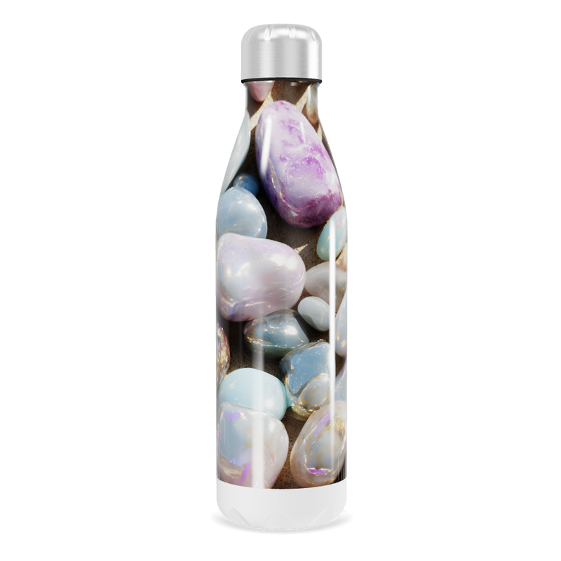 Garrafa Inox - Estampa Pedras Coloridas