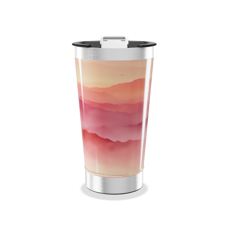 Copo Térmico - Paisagem Rosa e Laranja