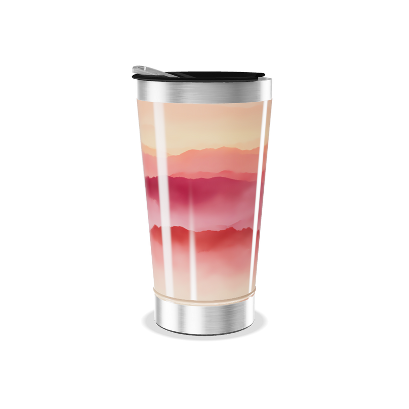 Copo Térmico - Paisagem Rosa e Laranja