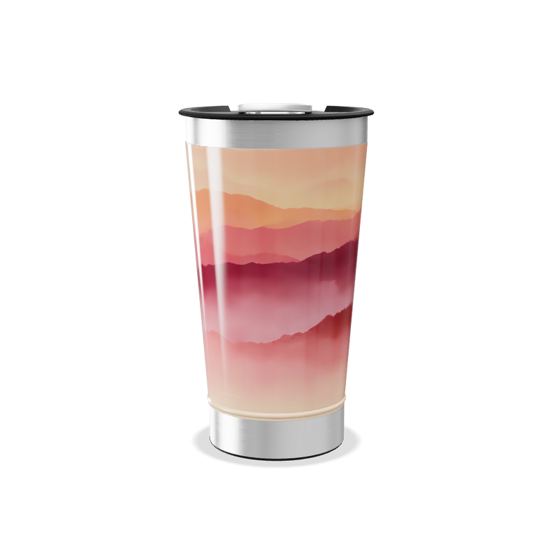 Copo Térmico - Paisagem Rosa e Laranja