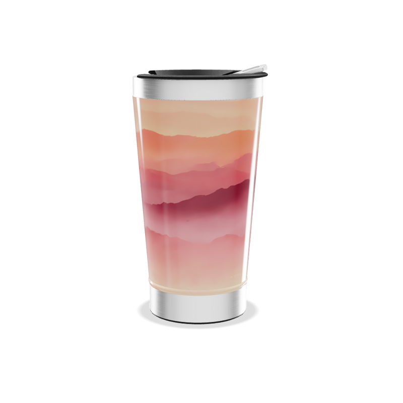 Copo Térmico - Paisagem Rosa e Laranja