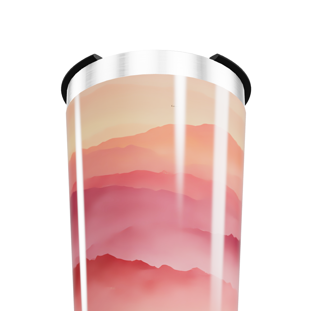 Copo Térmico - Paisagem Rosa e Laranja