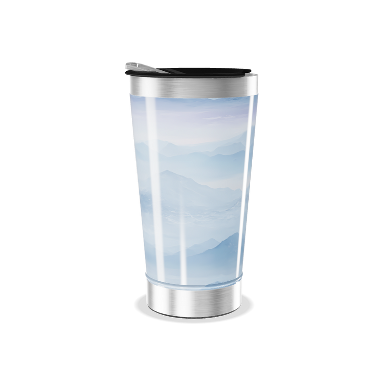 Copo Térmico - Paisagem Azul Aço Inox