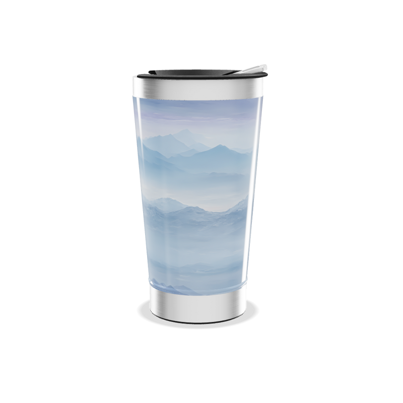 Copo Térmico - Paisagem Azul Aço Inox