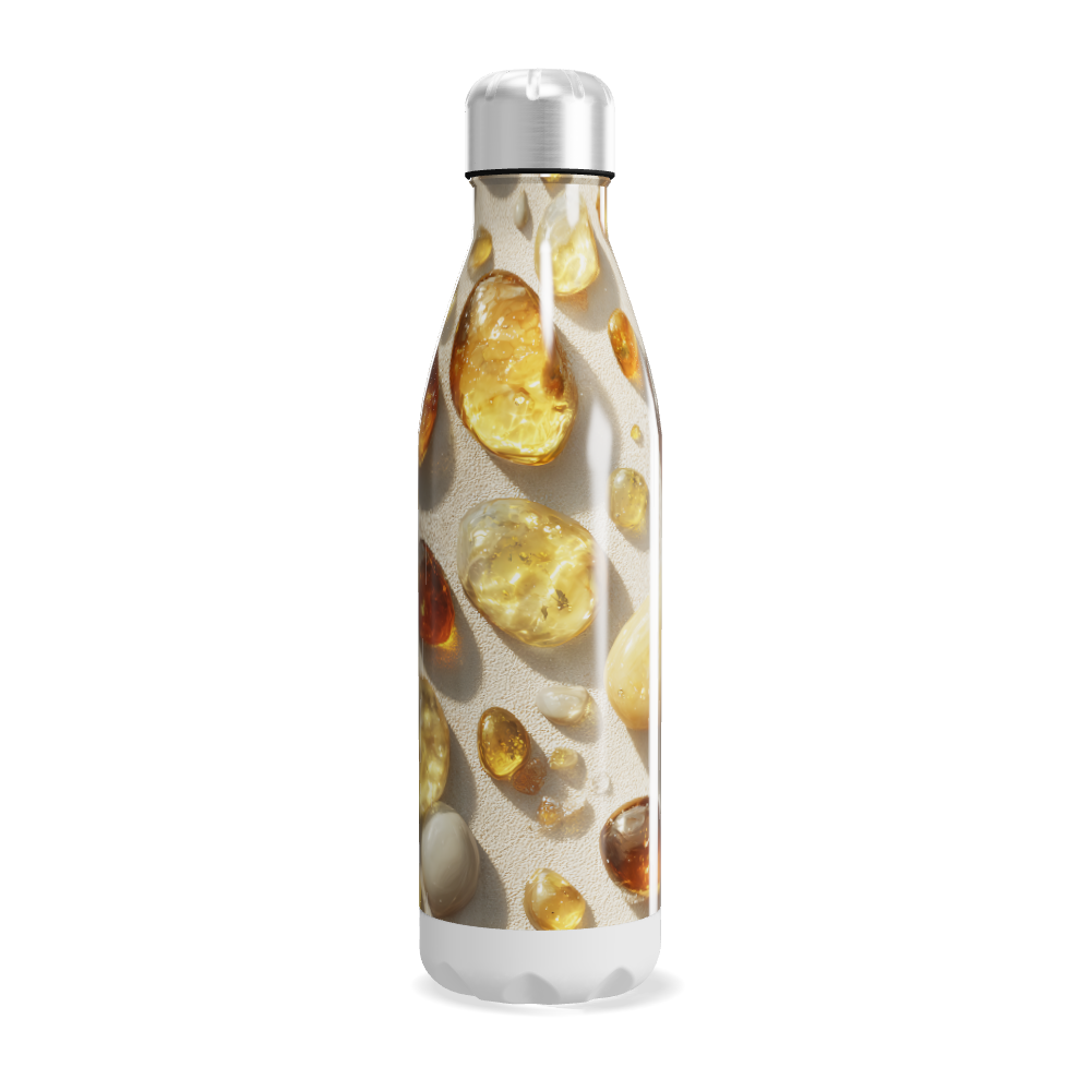 Garrafa Inox - Estampa Pedras Ágata