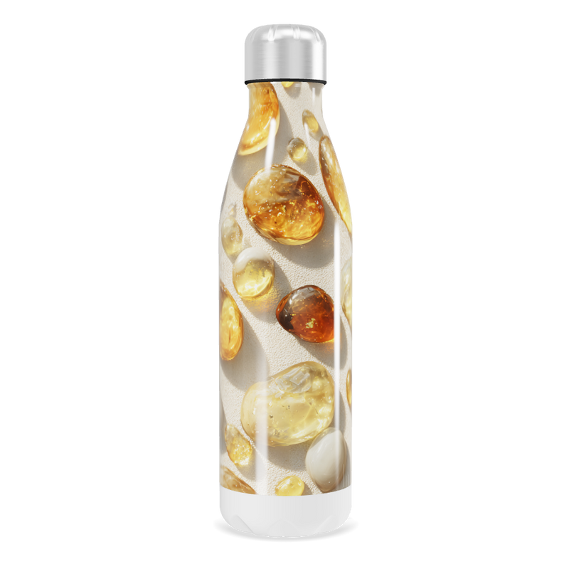 Garrafa Inox - Estampa Pedras Ágata