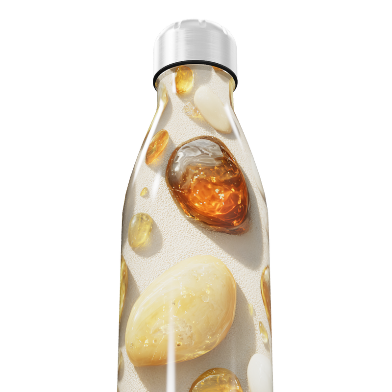 Garrafa Inox - Estampa Pedras Ágata