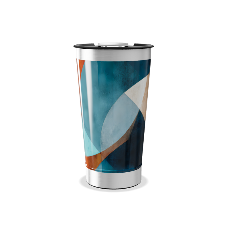 Copo Térmico - Design Geométrico Colorido