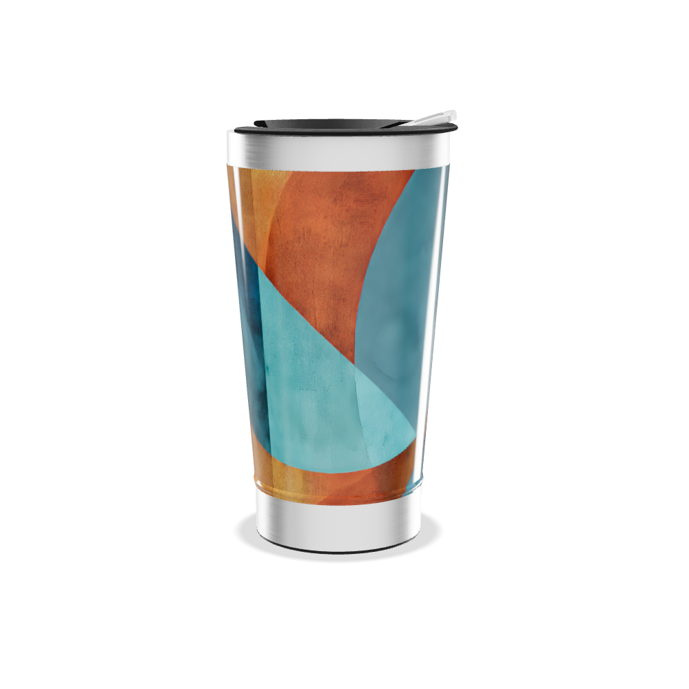 Copo Térmico - Design Geométrico Colorido