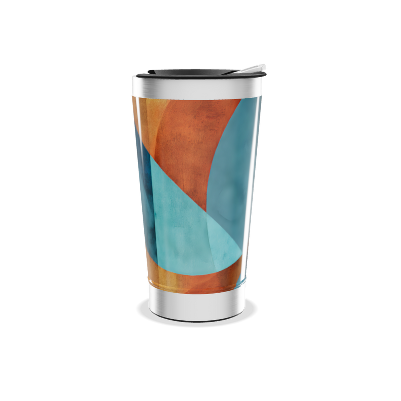 Copo Térmico - Design Geométrico Colorido