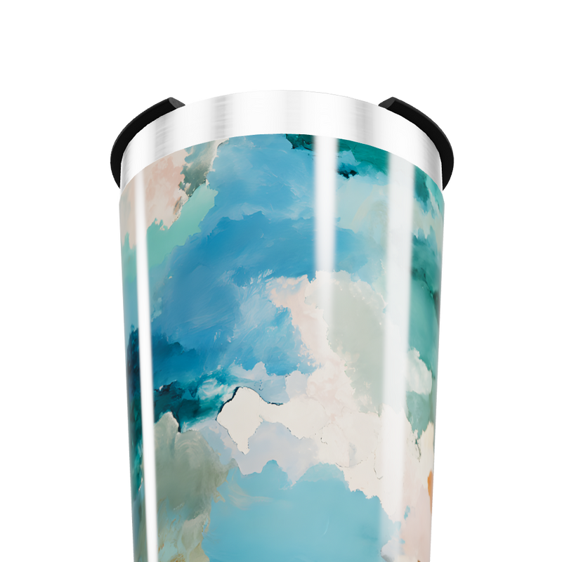 Copo Térmico - Estampa Abstrata Azul