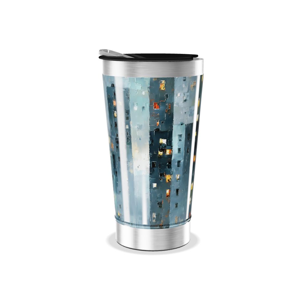 Copo Térmico - Cidade Noturna Aço Inox