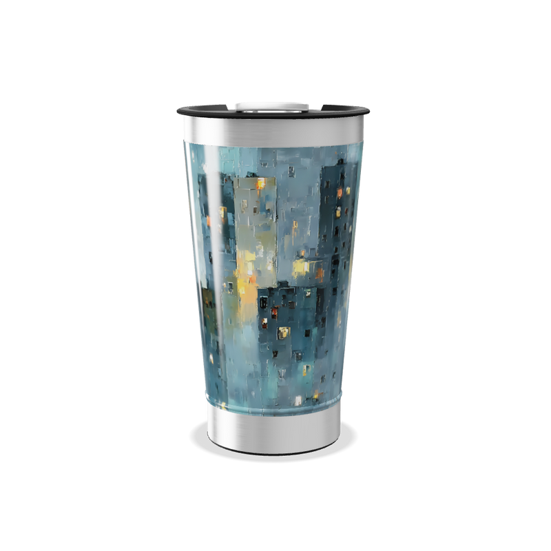 Copo Térmico - Cidade Noturna Aço Inox