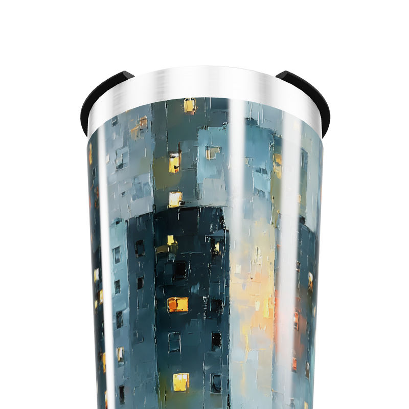 Copo Térmico - Cidade Noturna Aço Inox