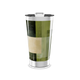 Copo Térmico - Verde com Estampa Quadrada