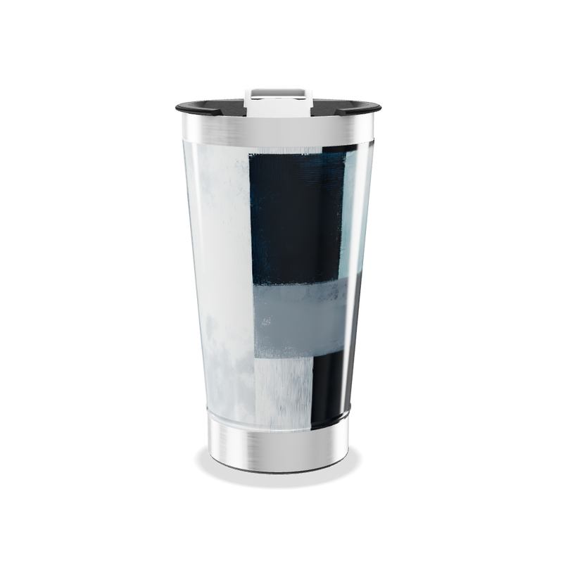 Copo Térmico - Aço Inox com Design Geométrico