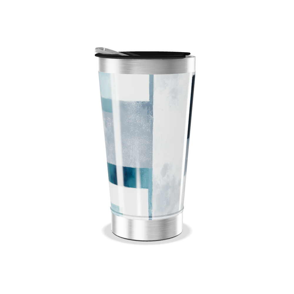 Copo Térmico - Aço Inox com Design Geométrico
