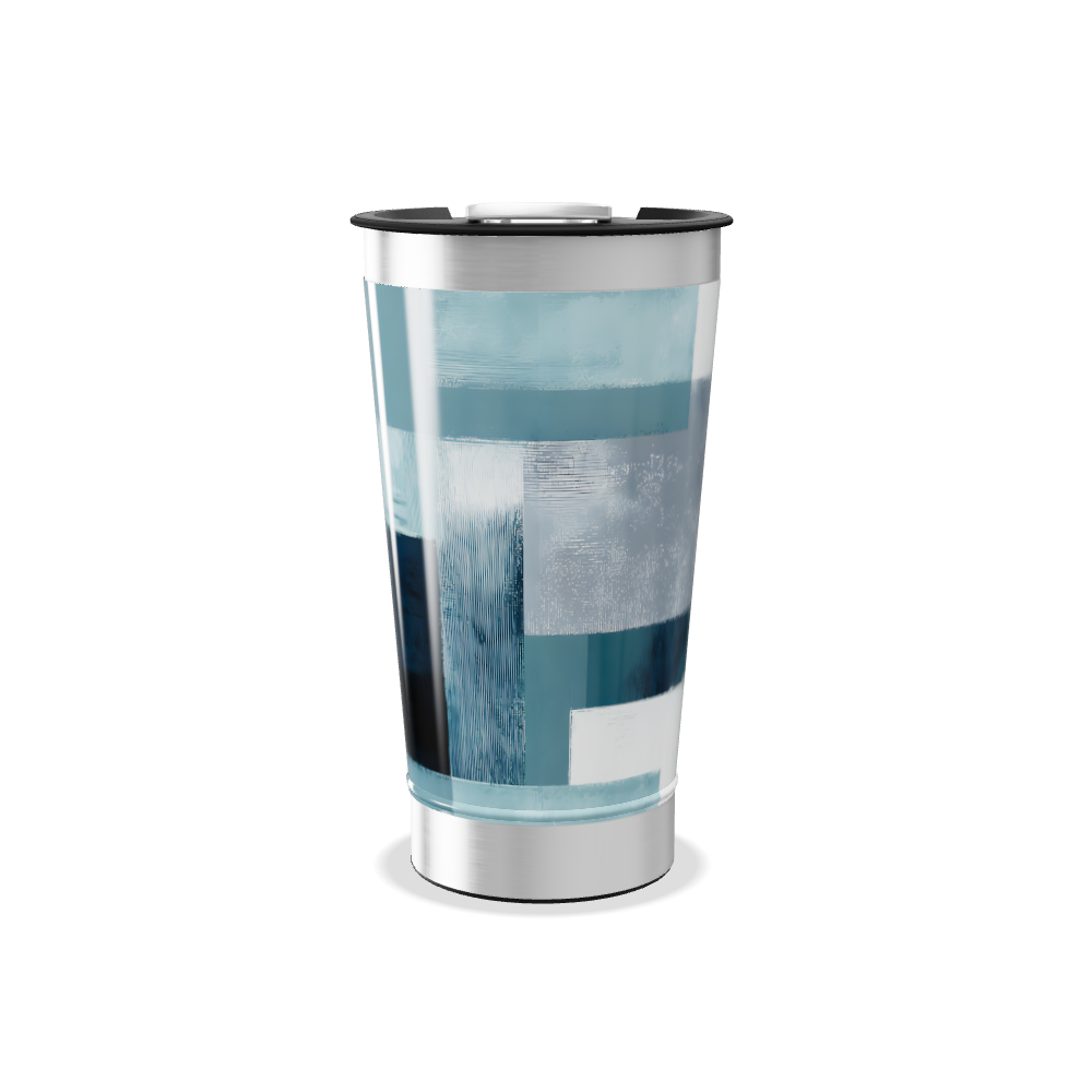 Copo Térmico - Aço Inox com Design Geométrico