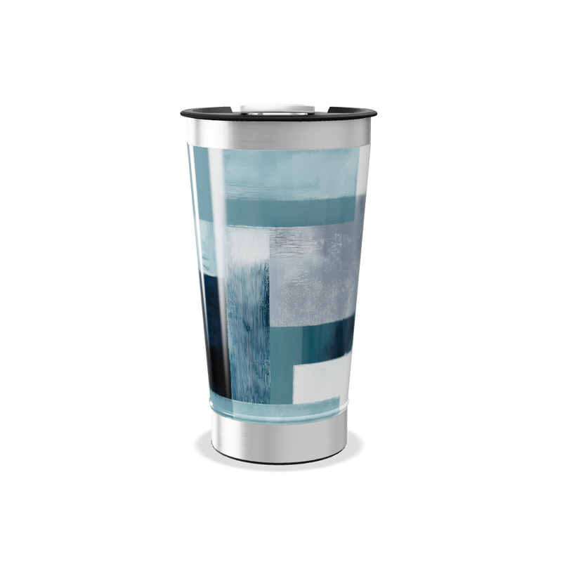 Copo Térmico - Aço Inox com Design Geométrico