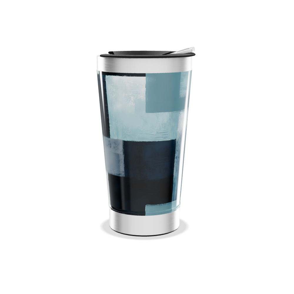 Copo Térmico - Aço Inox com Design Geométrico