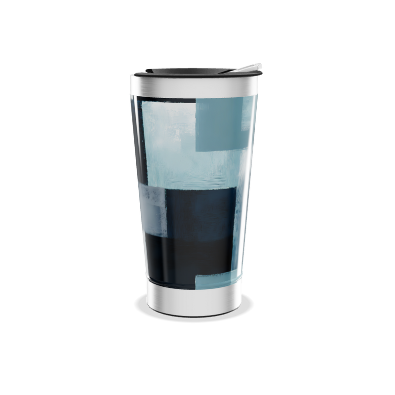 Copo Térmico - Aço Inox com Design Geométrico