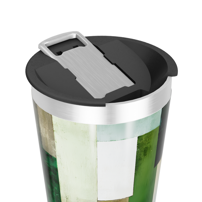 Copo Térmico - Estampa Geométrica Verde