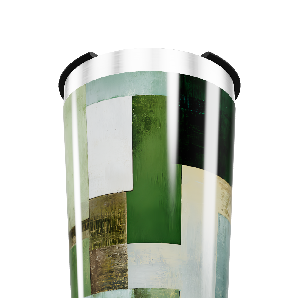 Copo Térmico - Estampa Geométrica Verde