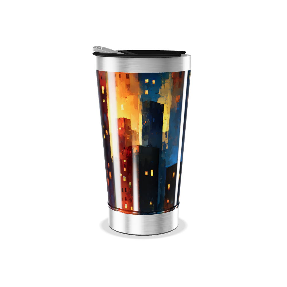 Copo Térmico - Com Estampa Noturna Colorida