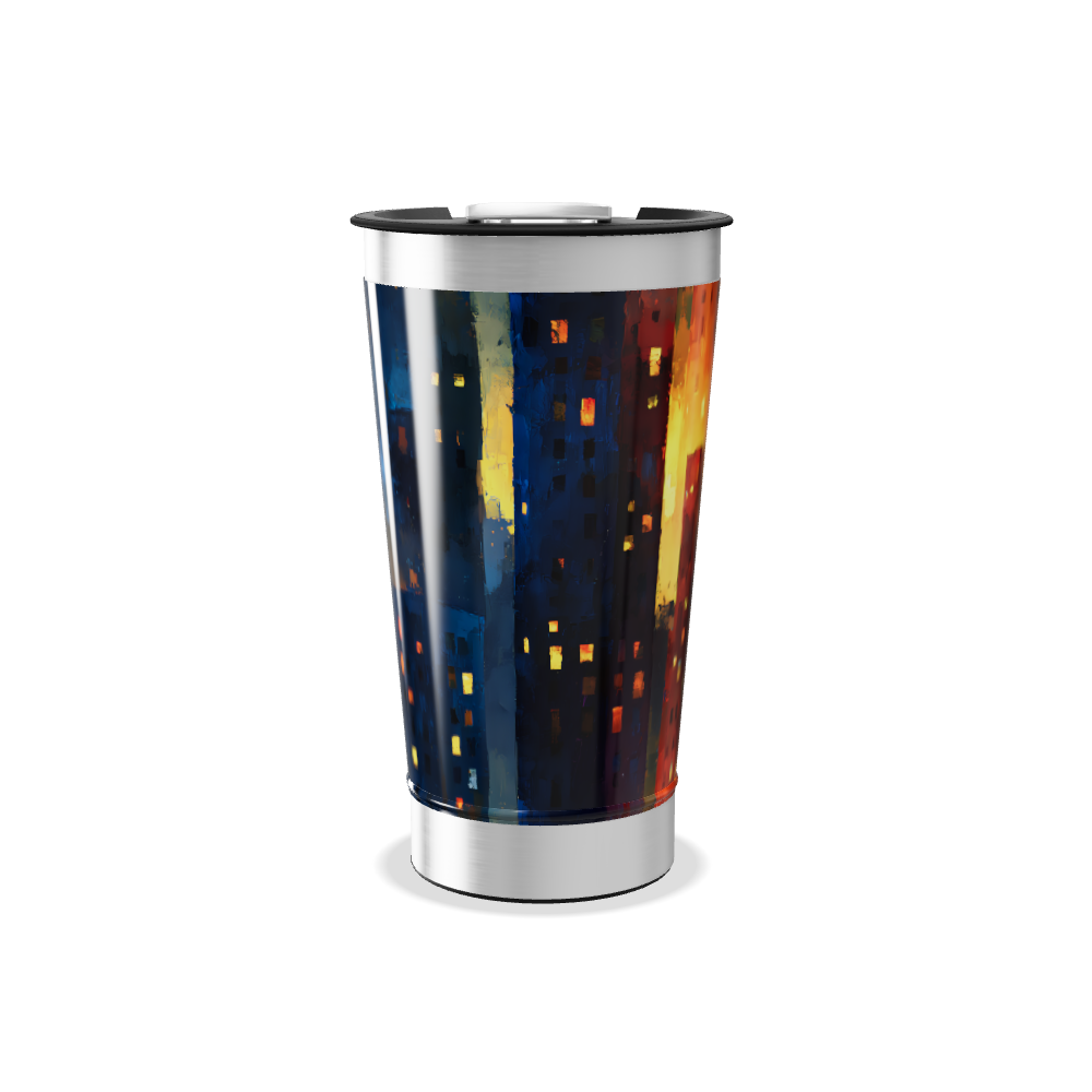 Copo Térmico - Com Estampa Noturna Colorida