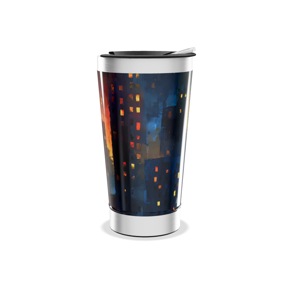 Copo Térmico - Com Estampa Noturna Colorida