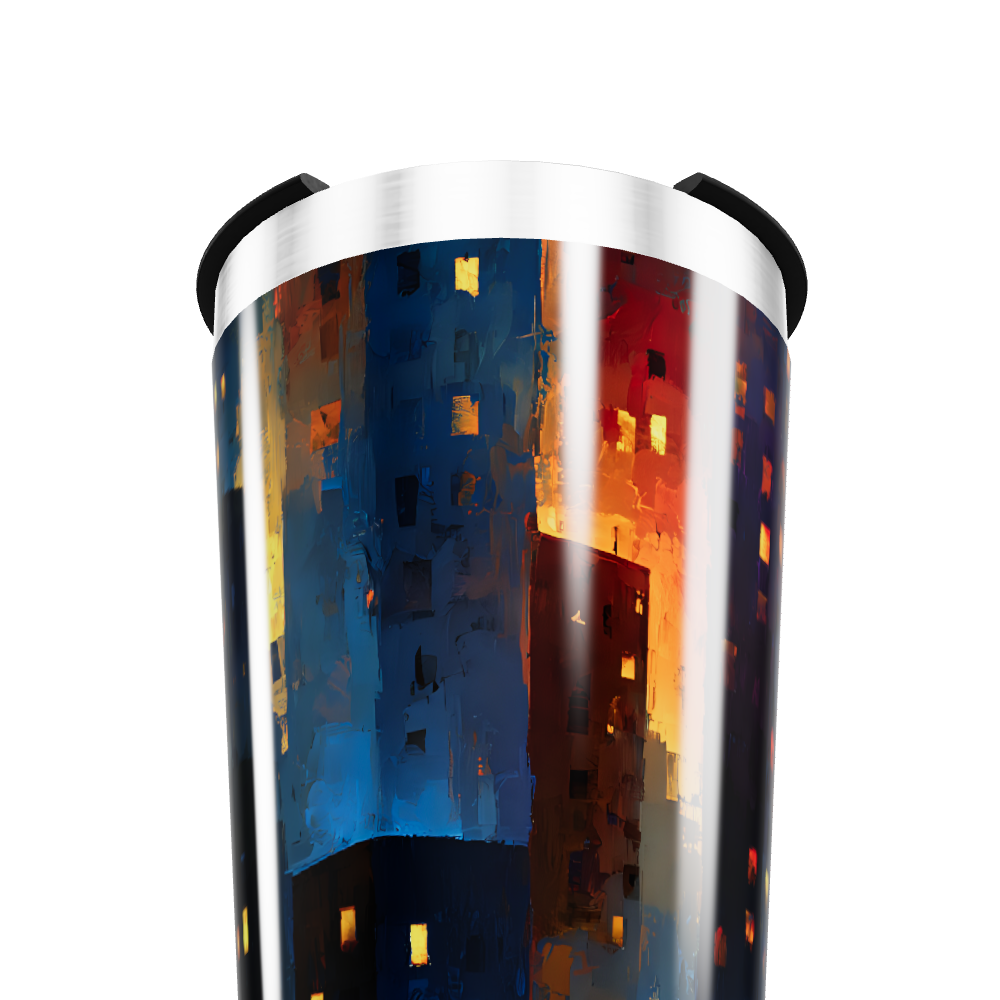 Copo Térmico - Com Estampa Noturna Colorida