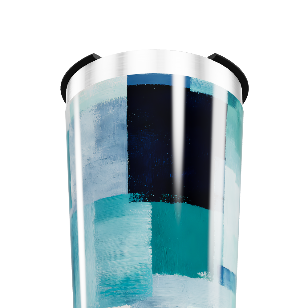 Copo Térmico - Estampa Geométrica Azul