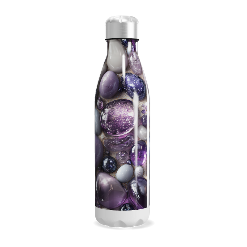 Garrafa Inox - Estampa Pedras Roxas