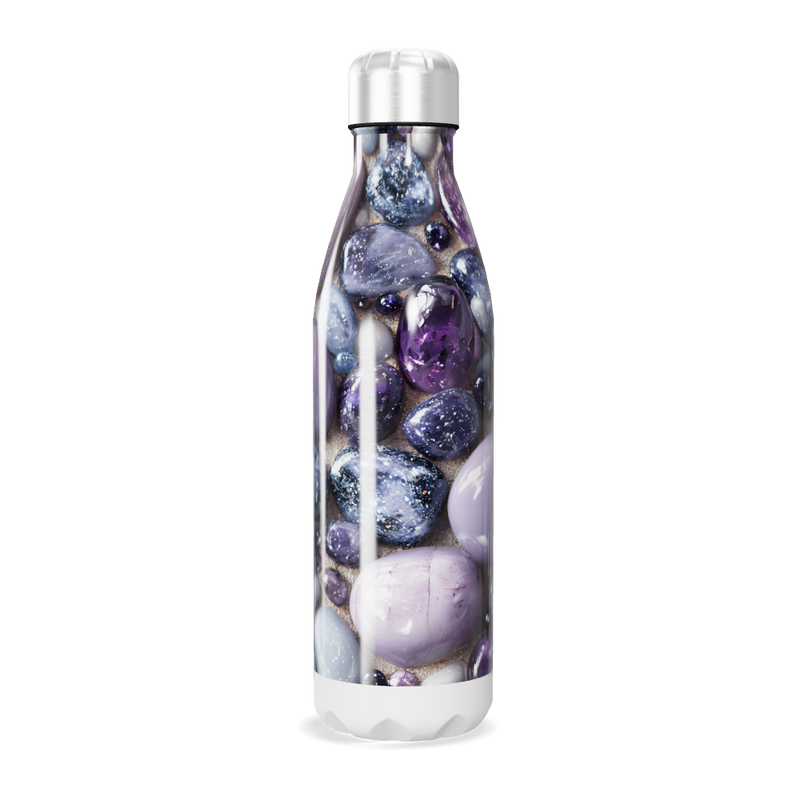 Garrafa Inox - Estampa Pedras Roxas