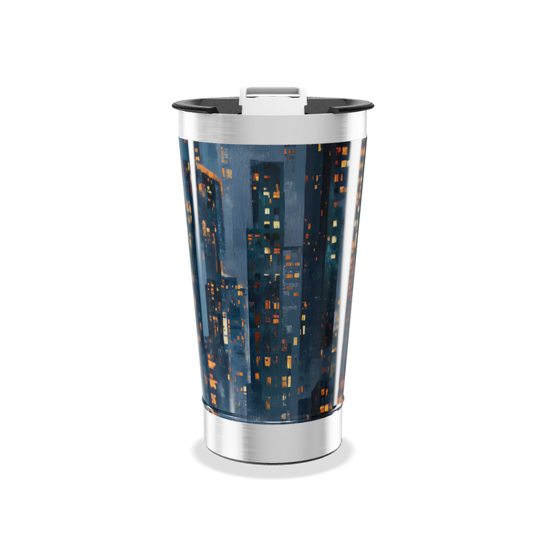 Copo Térmico - Estampa Noturna Urbana