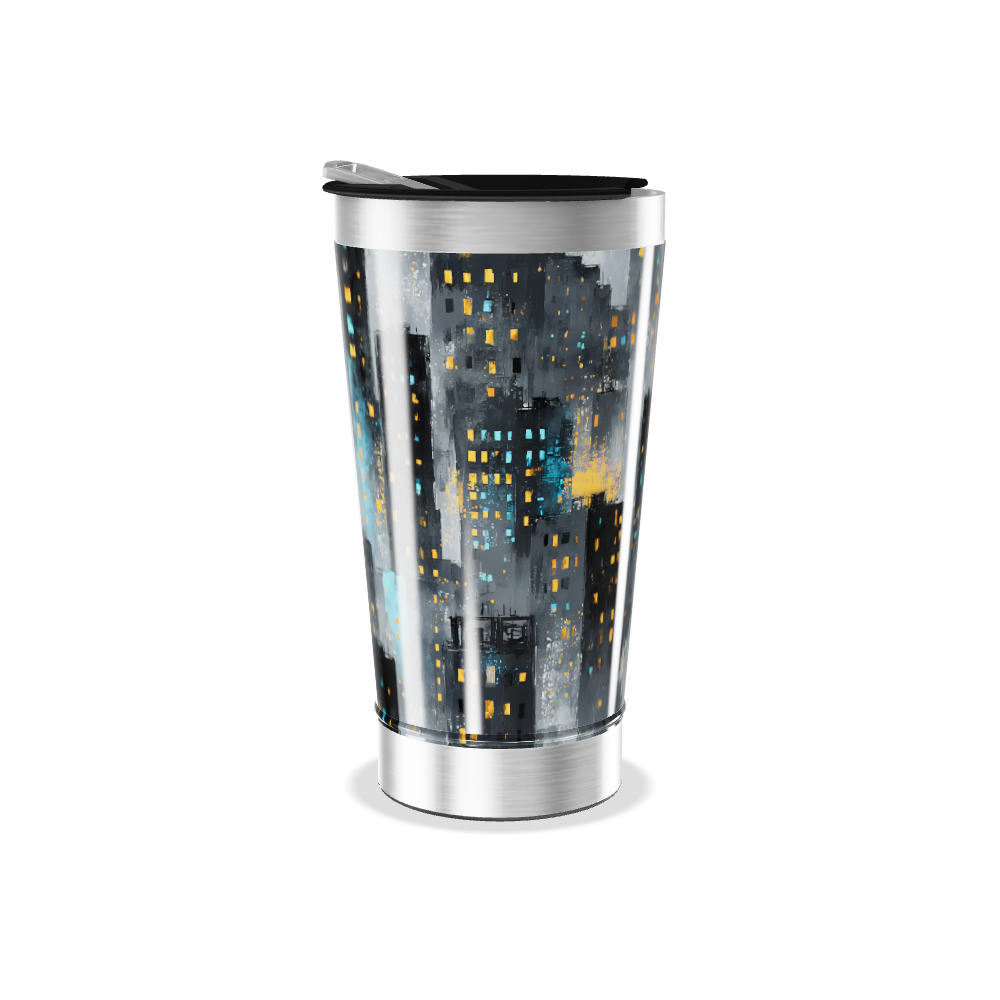 Copo Térmico - Cidade Noturna Aço Inox