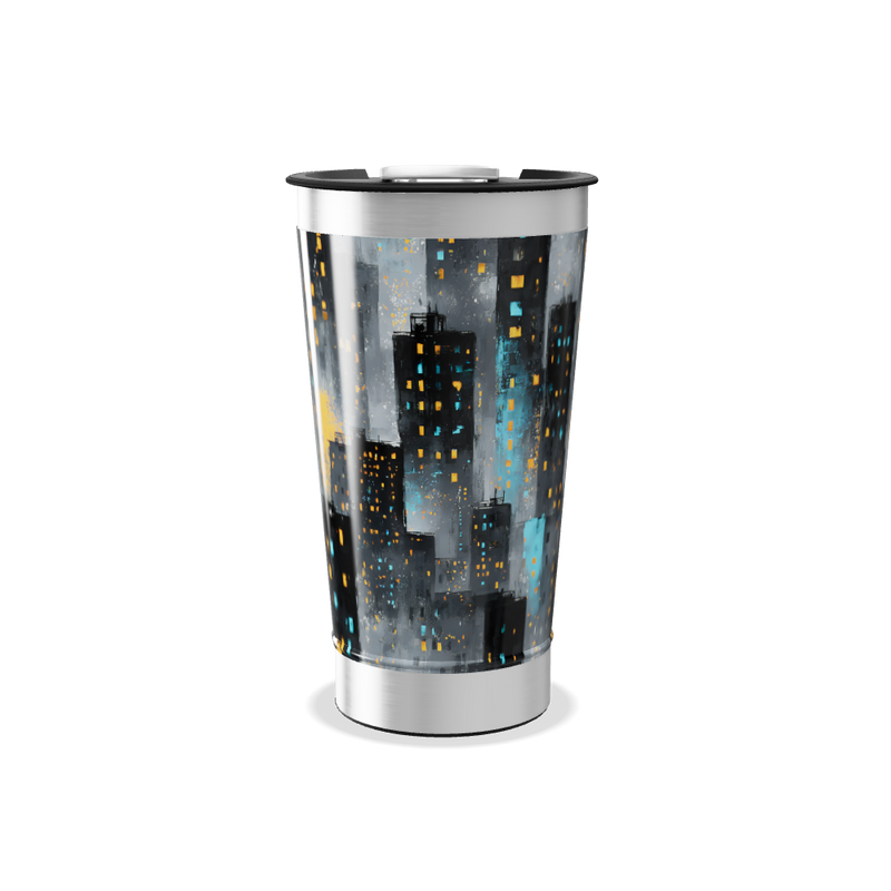Copo Térmico - Cidade Noturna Aço Inox